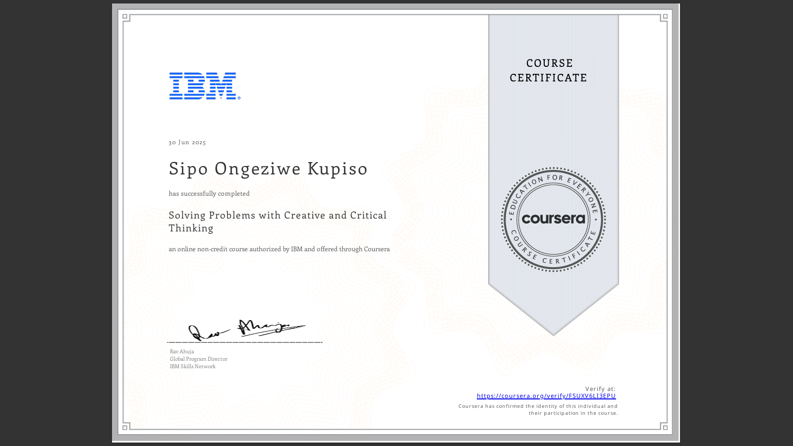 Certificate 8